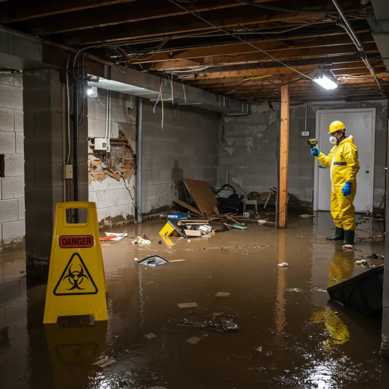 Flooded Basement Electrical Hazard in Hartford, NY Property